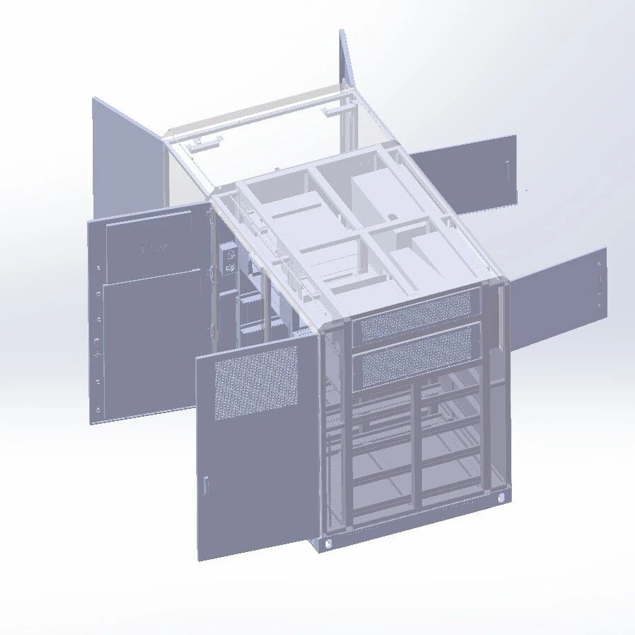 【非标数模】储能柜架体3D数模图纸 Solidworks23设计