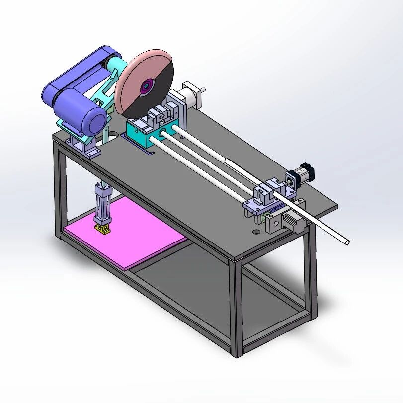 【工程机械】方管切割机3D数模图纸 Solidworks20设计