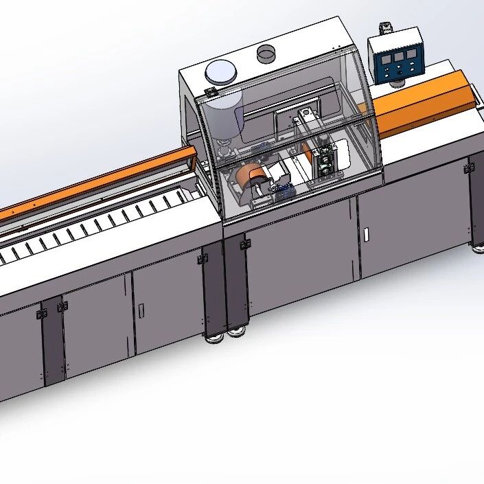 【非标数模】牵引背胶一体机3D数模图纸 Solidworks16设计