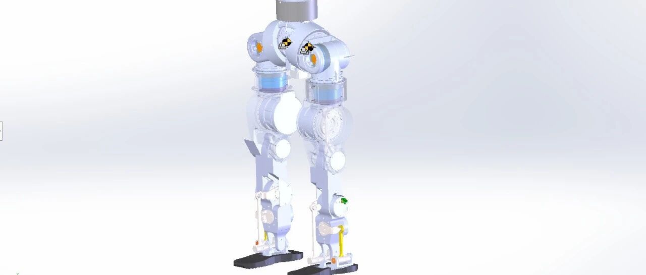 【机器人】人形机器人下半身3D数模图纸 Solidworks24设计