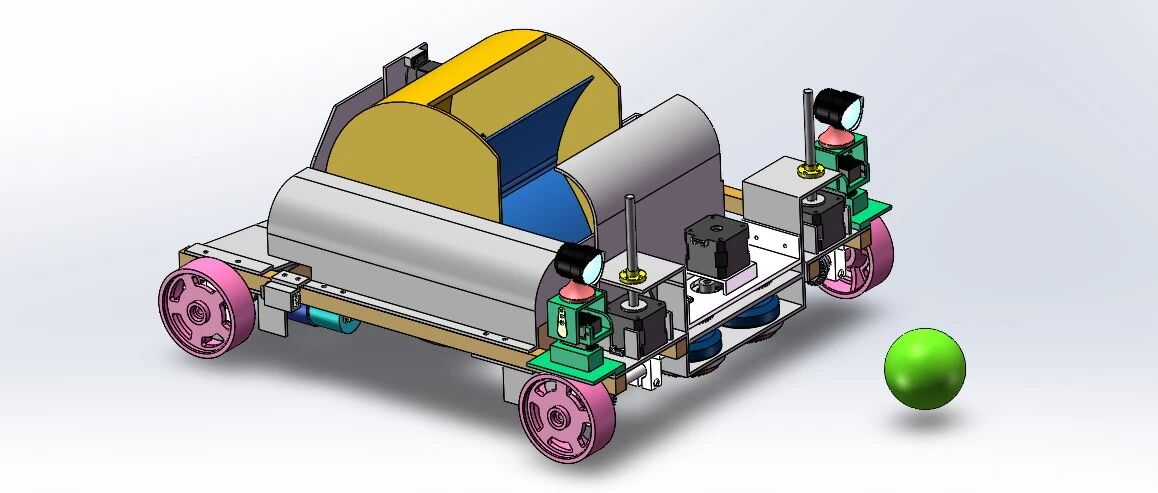 【机器人】网球捡球机3D数模图纸 Solidworks16设计