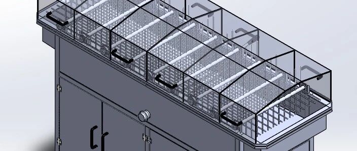 【非标数模】自动翻面式油条胚油炸机3D数模图纸 Solidworks18设计