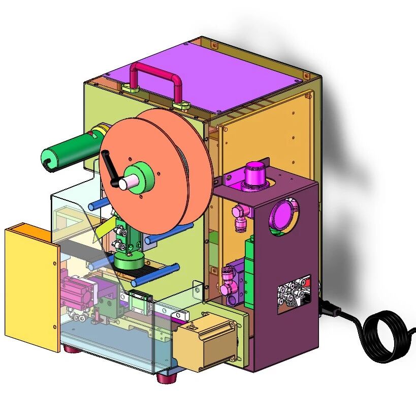【非标数模】桌上型切胶布机3D数模图纸 Solidworks23设计