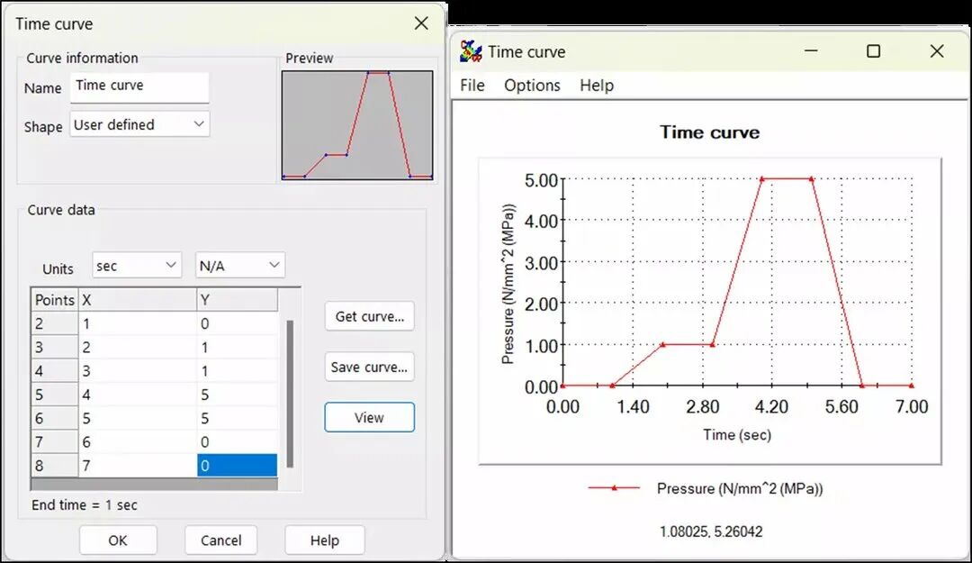 Time Curve Analysis SOLIDWORKS Simulation