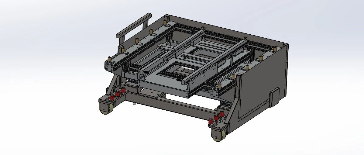 【非标数模】升降台车3D数模图纸 Solidworks22设计