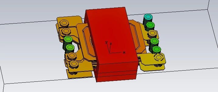 PCB平面变压器基于CST低频工作室电磁-热耦合仿真