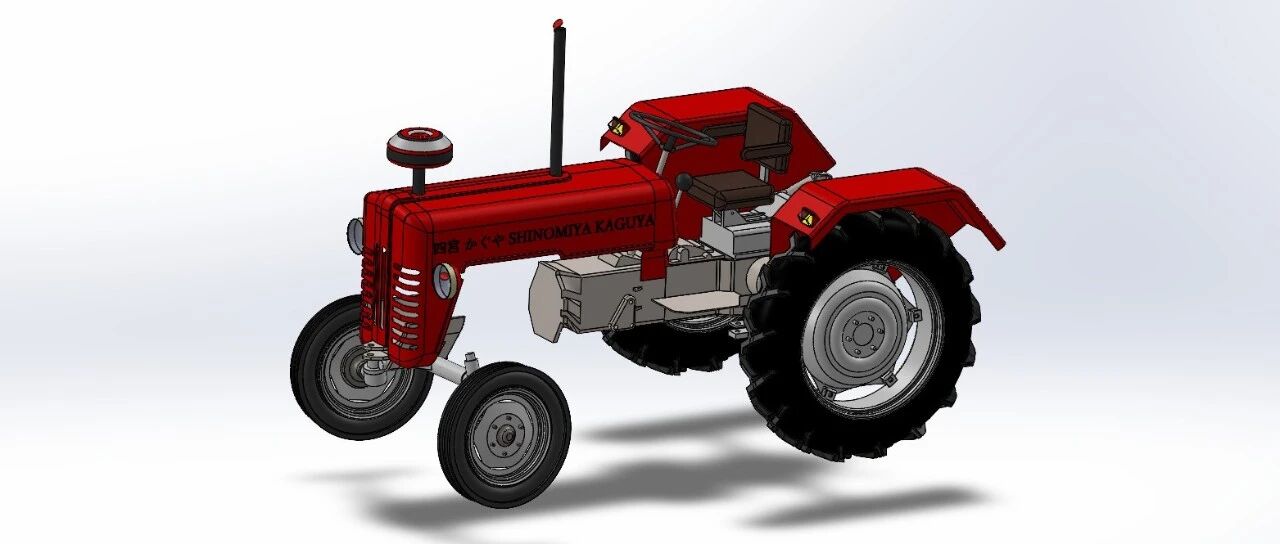 【农业机械】TRACTOR LEARN拖拉机简易模型3D数模图纸 Solidworks设计
