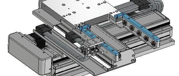 【非标数模】精密紧凑型XY线性滑台模组3D图纸 STP格式