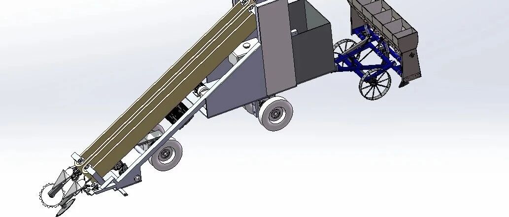【农业机械】大葱收获机3D数模图纸 Solidworks24设计