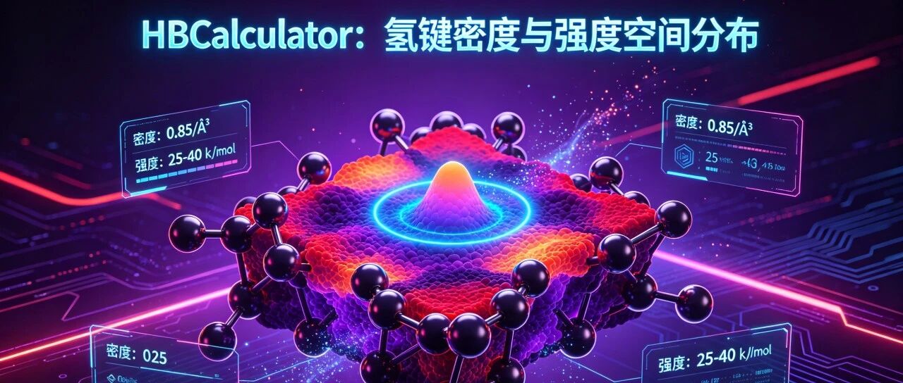 别再只数氢键个数！HBCalculator 可视化氢键密度与强度空间分布