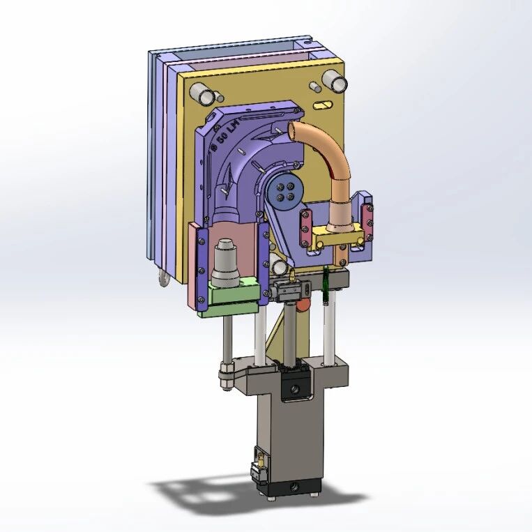 【工程机械】40 及 50 毫米弯头注塑模具3D图纸 Solidworks设计