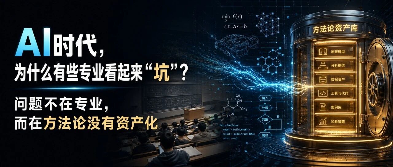 AI时代为什么大家还会觉得某些专业看起来还是很“坑”？问题不在专业，而在方法论没有资产化