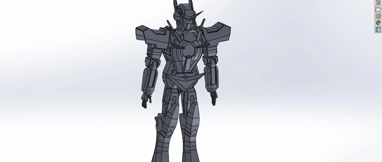 【机器人】Robotic Man简易机甲机器人模型3D图纸 Solidworks设计