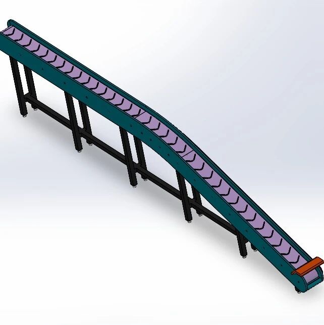 【工程机械】3米高煤炭输送机3D图纸 Solidworks设计 附STEP