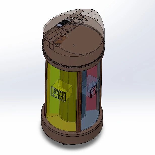 【工程机械】机械式智能自消毒垃圾桶3D数模图纸 Solidworks设计
