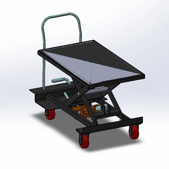 【工程机械】hydraulic lift cart液压剪式升降车3D数模图纸