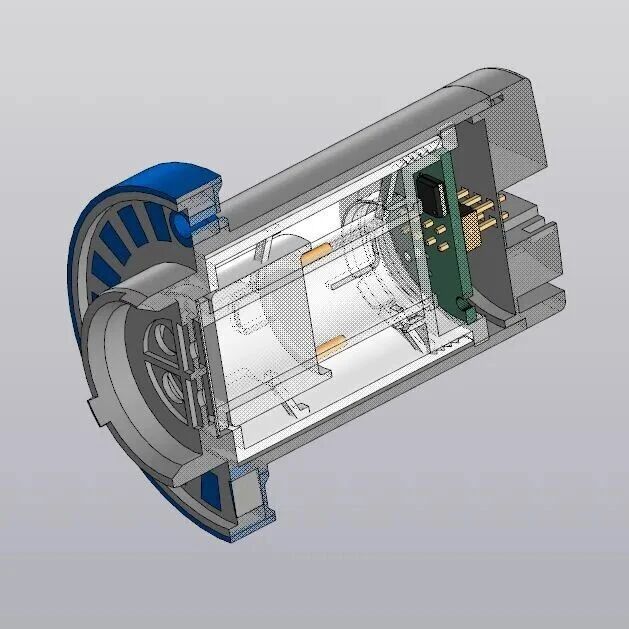 【工程机械】Sensor Cl2氯气传感器3D数模图纸 STP格式