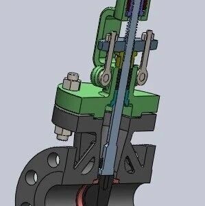 【泵缸阀杆】300磅级 2英寸闸阀3D数模图纸 STEP格式