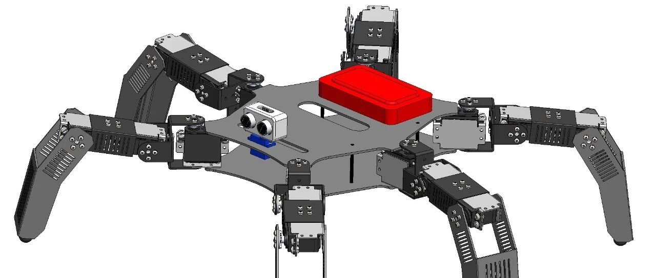 【机器人】Spider Bot 2.0六足蜘蛛机器人结构3D数模图纸 Solidworks设计