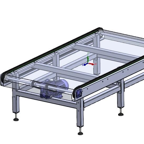 【非标数模】托盘皮带输送机紧凑型模块化输送机3D数模图纸 IGS格式