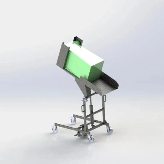 【工程机械】20升翻转式垃圾桶3D数模图纸 STEP格式