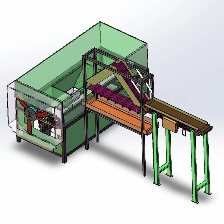 【非标数模】圆形果蔬切块机3D数模图纸 Solidworks20设计