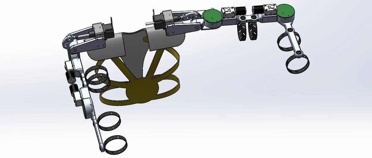 【机器人】可穿戴上肢外骨骼机械臂3D数模图纸 Solidworks25设计