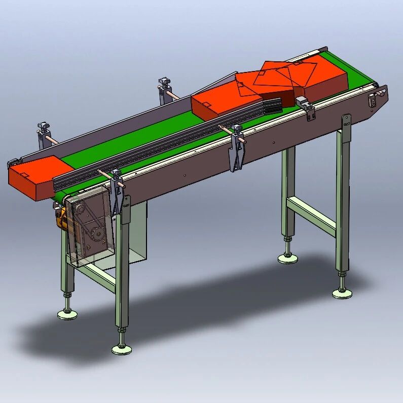 【工程机械】倾斜转向输送机3D数模图纸 Solidworks22设计