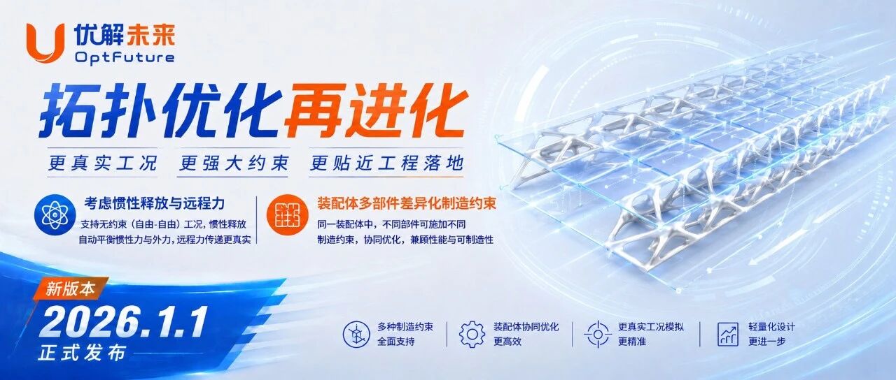 OptFuture拓扑优化再进化：新版本支持多项新功能