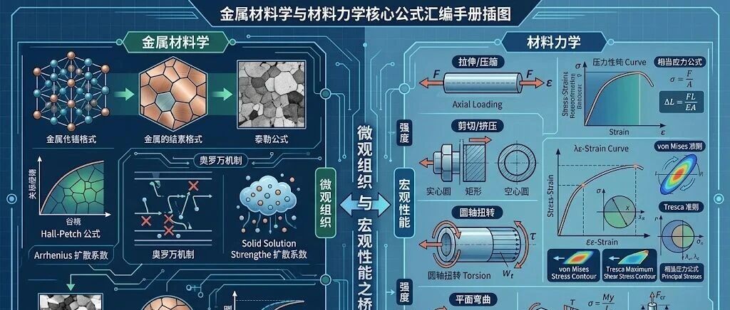 金属材料学与材料力学核心公式汇总