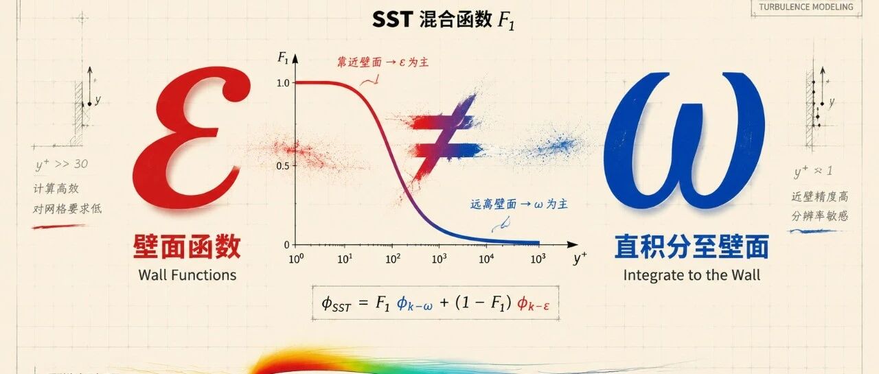 164、一文讲透k-ω湍流模型的底层逻辑：它和k-ε到底有什么本质不同？