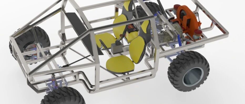 【汽车轿车】Cybertruck皮卡车底盘简易结构3D图纸 STEP格式