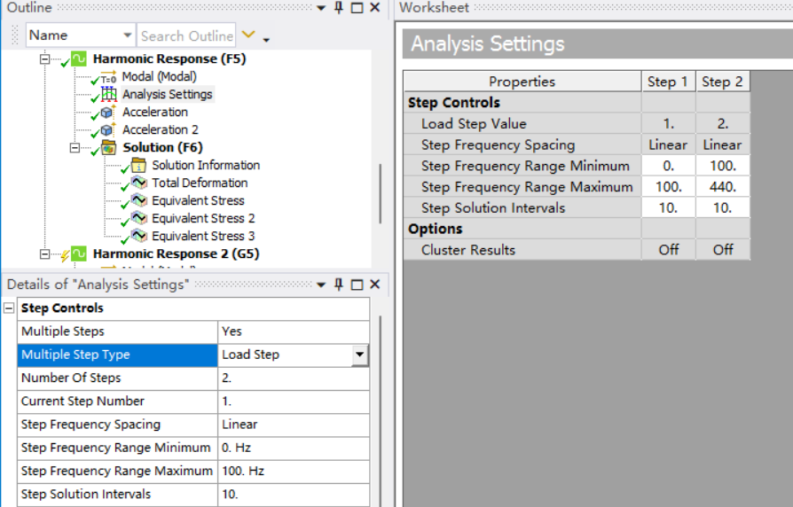 ANSYS workbench中多频段扫频振动分析方法与AI问答的错误的图10