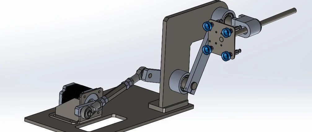 【非标数模】90° 翻转连杆取放机构3D数模图纸 Solidworks设计