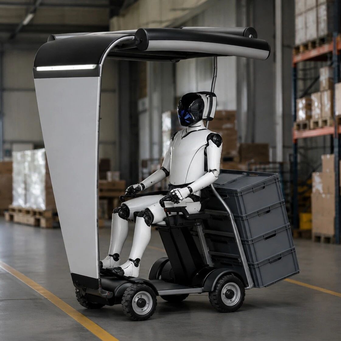 【机器人】Robo人形机器人开物流小车3D数模图纸 IGS STP格式