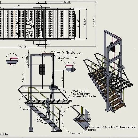 【工程机械】Escalera应急梯结构3D图纸 igs格式