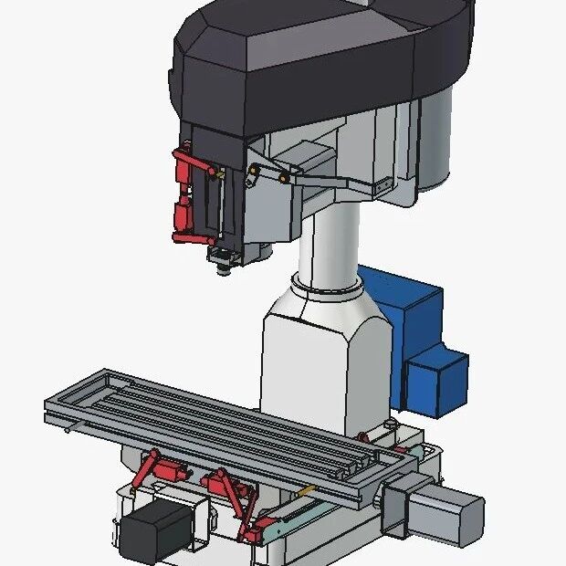 【工程机械】Rong-Fu CNC数控立式铣床3D数模图纸 FreeCAD设计 STEP格式
