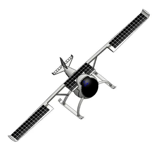 【飞行模型】太阳能混合动力无人机概念设计3D图纸 IGS格式