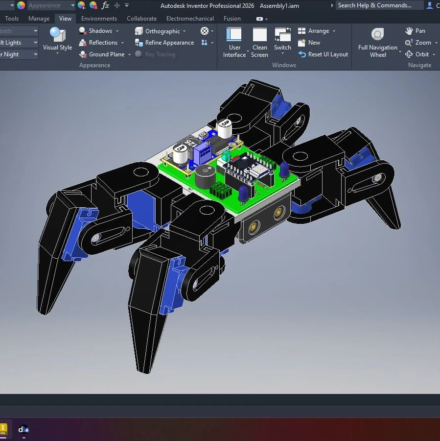 【机器人】紧凑型 3D 打印四足机器人3D图纸 STP STL格式