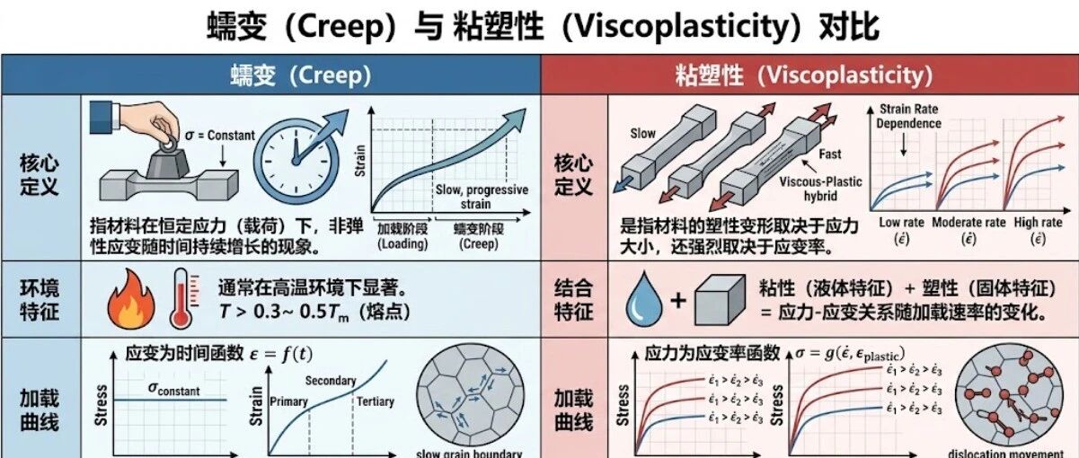 蠕变和粘塑性是一回事吗？