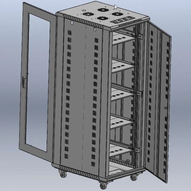 【工程机械】RACKS DESIGN机房机箱机柜框架结构3D图纸 STEP格式