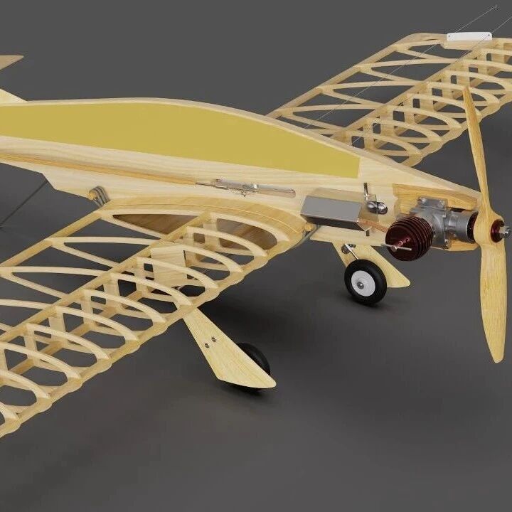 【飞行模型】F2B教练机航模飞机3D图纸 x_t STEP格式
