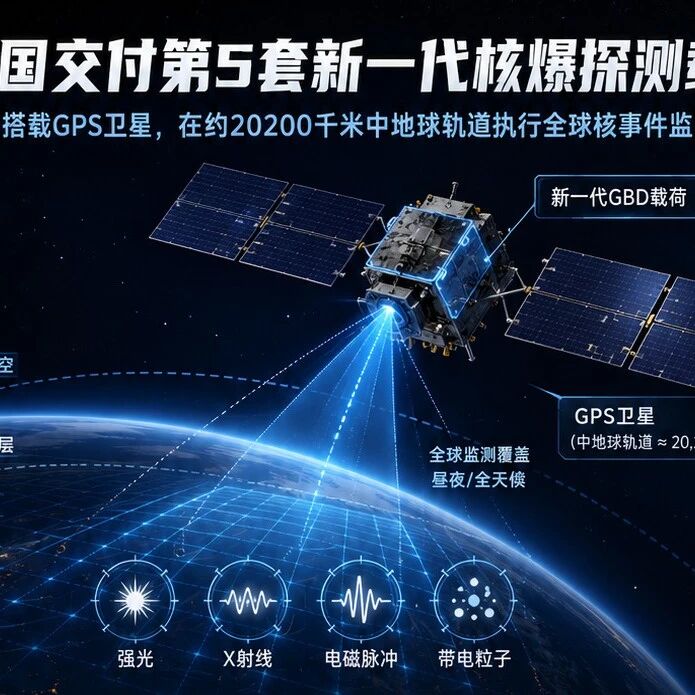 美国向太空军交付第五套新一代核爆探测载荷：将搭载GPS卫星监测全球核事件