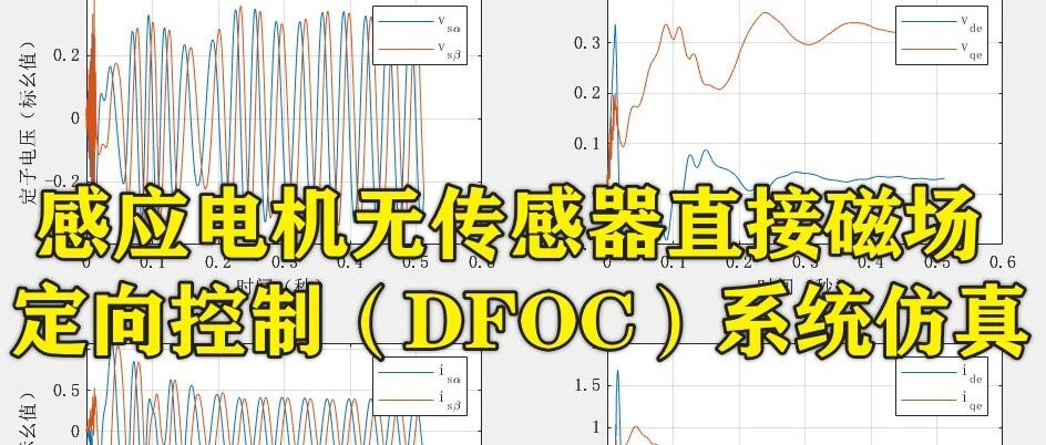 1-422基于Matlab的感应电机无传感器直接磁场定向控制（DFOC）系统仿真