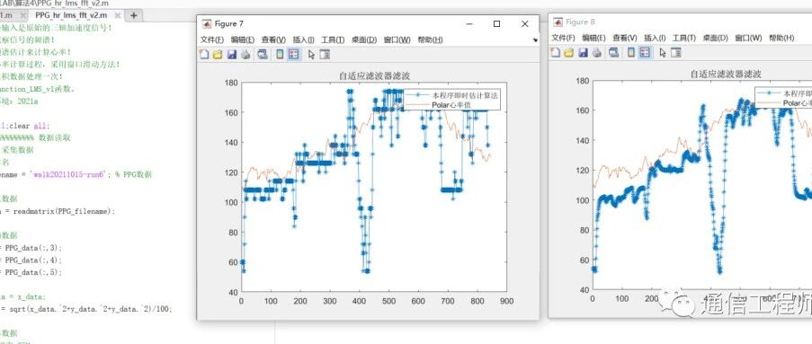 数字信号处理之信号处理仿真 第六章 智能手环之技术应用（17）—心率算法的优化（RLS算法）