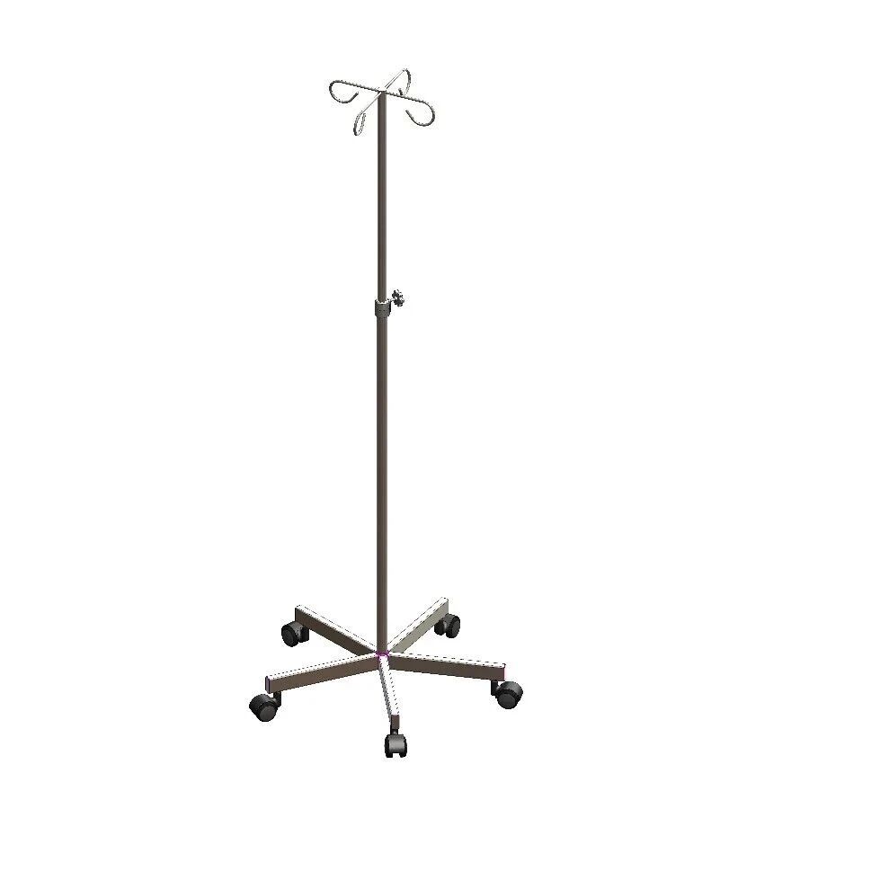 【医疗器械】IV Stand移动输液架3D数模图纸 STEP格式