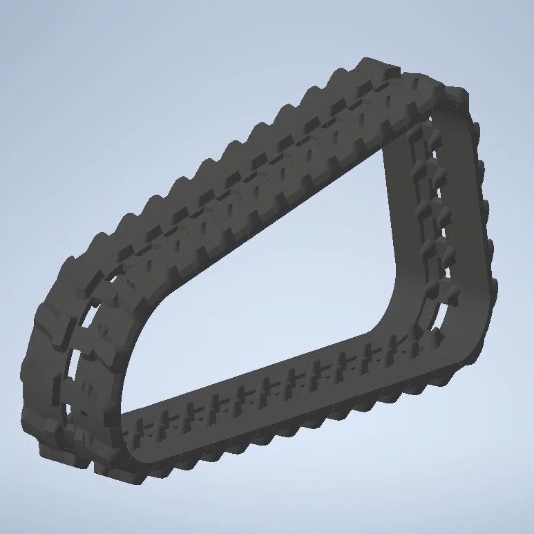 【工程机械】150×72×35橡胶履带3D数模图纸 STP格式