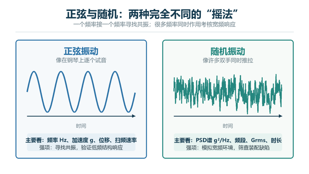 正弦振动与随机振动对比