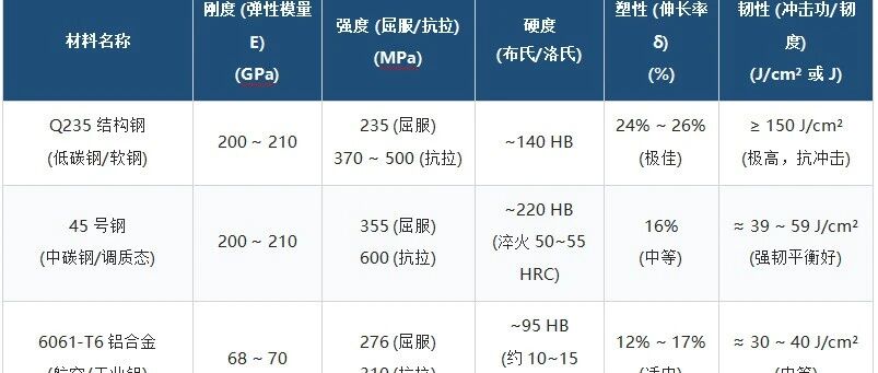 干货收藏 | 材料力学中的易混淆名词（刚度、强度、硬度、挠度、弹性、塑性、韧性...）