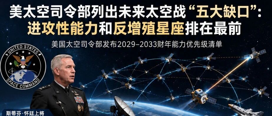 美太空司令部列出未来太空战“五大缺口”：进攻性能力和反增殖星座排在最前